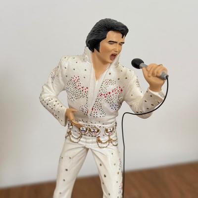 LOT 19A: Elvis Presley Collectibles - Bradford Exchange Aloha from Hawaii Guitar Plate, Ardleigh Elliott Music Box, McFarlan Toys...