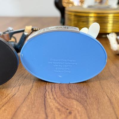 LOT 19A: Elvis Presley Collectibles - Bradford Exchange Aloha from Hawaii Guitar Plate, Ardleigh Elliott Music Box, McFarlan Toys...