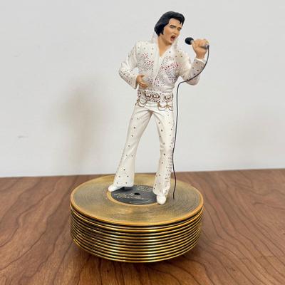 LOT 19A: Elvis Presley Collectibles - Bradford Exchange Aloha from Hawaii Guitar Plate, Ardleigh Elliott Music Box, McFarlan Toys...