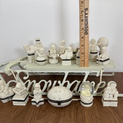 LOT 20A: Department 56 Snowbabies Display Sleigh & Trinket Box Collection