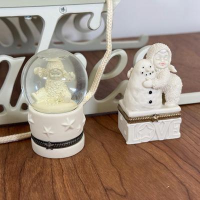 LOT 20A: Department 56 Snowbabies Display Sleigh & Trinket Box Collection