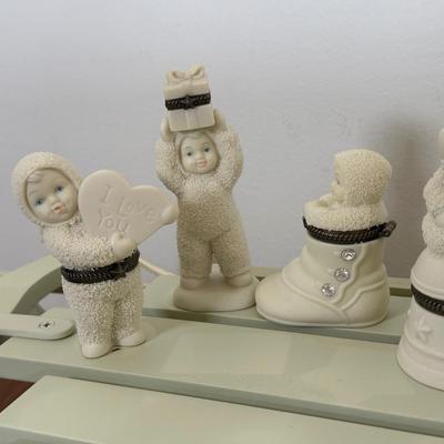LOT 20A: Department 56 Snowbabies Display Sleigh & Trinket Box Collection