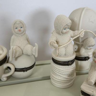 LOT 20A: Department 56 Snowbabies Display Sleigh & Trinket Box Collection