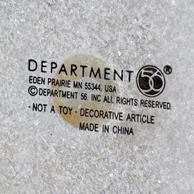 LOT 21B: Department 56 Snowbabies - Frosty Frolic Ice Palace, Ornaments w/ Cardinal Display Tree & Cream Bottle Brush Trees