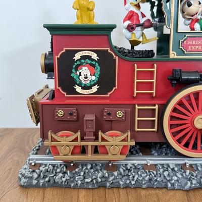 LOT 25B: Disney Mr. Christmas 'A Mickey Christmas Cannonball' Train w/ Track Display Stand