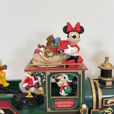 LOT 25B: Disney Mr. Christmas 'A Mickey Christmas Cannonball' Train w/ Track Display Stand