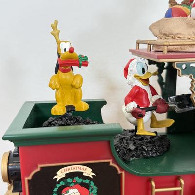LOT 25B: Disney Mr. Christmas 'A Mickey Christmas Cannonball' Train w/ Track Display Stand