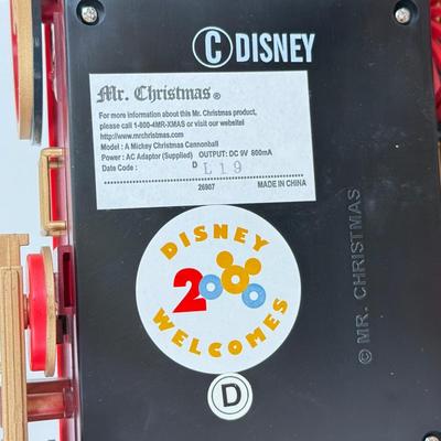 LOT 25B: Disney Mr. Christmas 'A Mickey Christmas Cannonball' Train w/ Track Display Stand