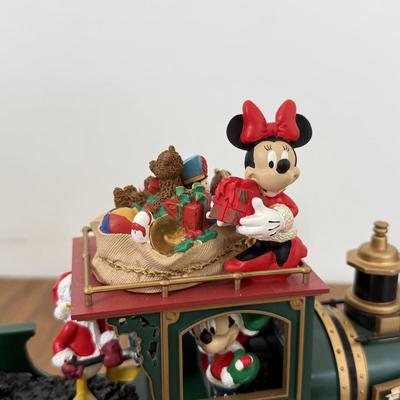 LOT 25B: Disney Mr. Christmas 'A Mickey Christmas Cannonball' Train w/ Track Display Stand