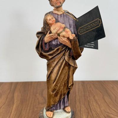 LOT 26B: Danbury Mint Pope John Paul II Statue, Prayer Candle & DiGiovanni Heirloom Statue