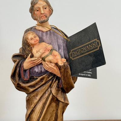 LOT 26B: Danbury Mint Pope John Paul II Statue, Prayer Candle & DiGiovanni Heirloom Statue