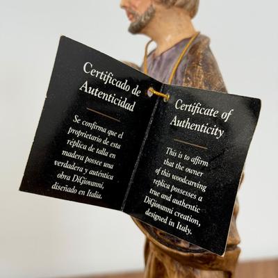 LOT 26B: Danbury Mint Pope John Paul II Statue, Prayer Candle & DiGiovanni Heirloom Statue