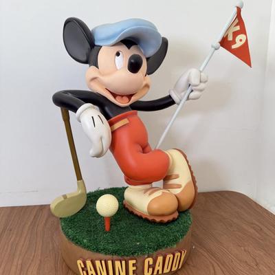 LOT 27B: 18" Disney Mickey Mouse Canine Caddy Statue