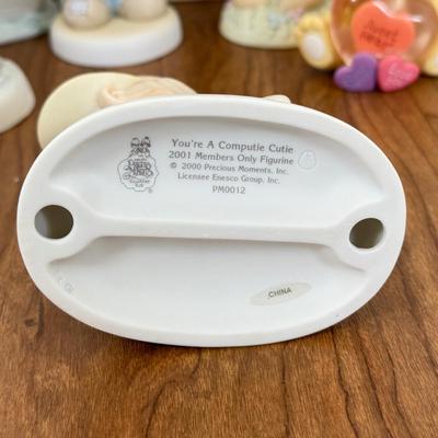 LOT 28B: Precious Moments Porcelain Statues - Disney Mouseketeer, Christmas & Retired 'Money's Not the Only Thing Worth...