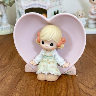 LOT 28B: Precious Moments Porcelain Statues - Disney Mouseketeer, Christmas & Retired 'Money's Not the Only Thing Worth...