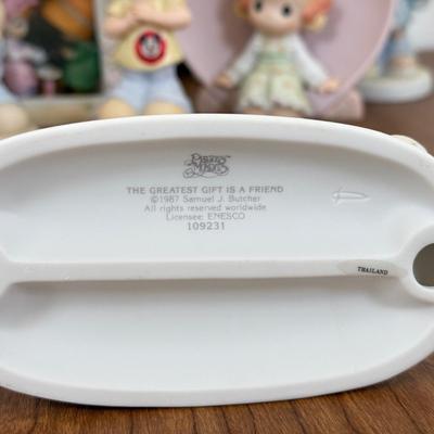 LOT 28B: Precious Moments Porcelain Statues - Disney Mouseketeer, Christmas & Retired 'Money's Not the Only Thing Worth...