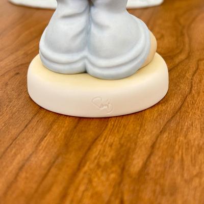 LOT 28B: Precious Moments Porcelain Statues - Disney Mouseketeer, Christmas & Retired 'Money's Not the Only Thing Worth...