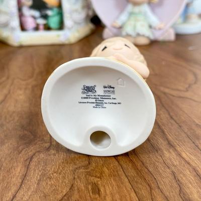 LOT 28B: Precious Moments Porcelain Statues - Disney Mouseketeer, Christmas & Retired 'Money's Not the Only Thing Worth...