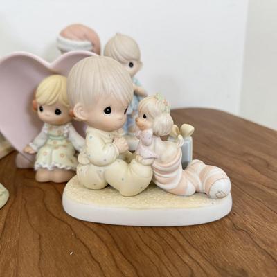LOT 28B: Precious Moments Porcelain Statues - Disney Mouseketeer, Christmas & Retired 'Money's Not the Only Thing Worth...