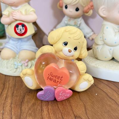 LOT 28B: Precious Moments Porcelain Statues - Disney Mouseketeer, Christmas & Retired 'Money's Not the Only Thing Worth...
