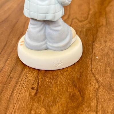 LOT 28B: Precious Moments Porcelain Statues - Disney Mouseketeer, Christmas & Retired 'Money's Not the Only Thing Worth...