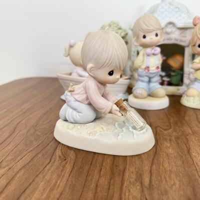 LOT 28B: Precious Moments Porcelain Statues - Disney Mouseketeer, Christmas & Retired 'Money's Not the Only Thing Worth...