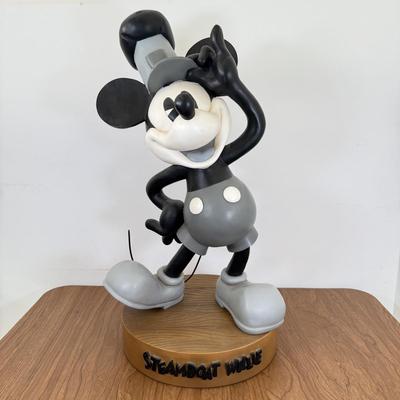 LOT 34B: 21" Disney Steamboat Willie Mickey Mouse Statue
