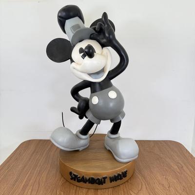 LOT 34B: 21" Disney Steamboat Willie Mickey Mouse Statue
