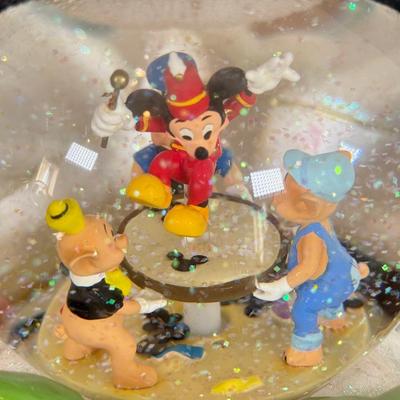 LOT 37B: Disney Mickey Mouse Club - “Mickey Mouse March” Musical Snowglobe, Musical Photo Frame & Hallmark Ornament