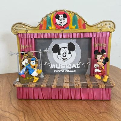 LOT 37B: Disney Mickey Mouse Club - “Mickey Mouse March” Musical Snowglobe, Musical Photo Frame & Hallmark Ornament
