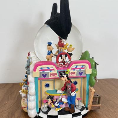 LOT 37B: Disney Mickey Mouse Club - “Mickey Mouse March” Musical Snowglobe, Musical Photo Frame & Hallmark Ornament