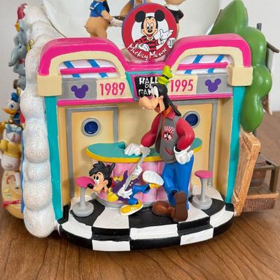 LOT 37B: Disney Mickey Mouse Club - “Mickey Mouse March” Musical Snowglobe, Musical Photo Frame & Hallmark Ornament
