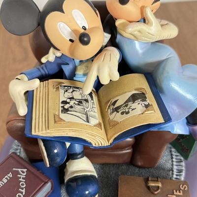 LOT 41B: Disney Gallery Markrita Mickey & Minnie Photo Album Statue Trinket Box