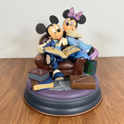 LOT 41B: Disney Gallery Markrita Mickey & Minnie Photo Album Statue Trinket Box