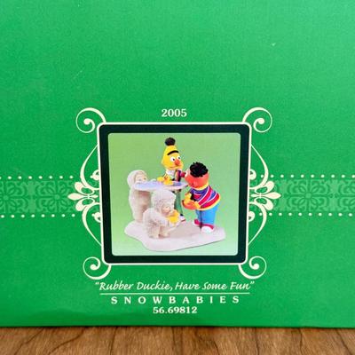 LOT 43B: Department 56 Snowbabies - Sesame Street Bert & Ernie, M&M's