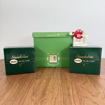 LOT 43B: Department 56 Snowbabies - Sesame Street Bert & Ernie, M&M's