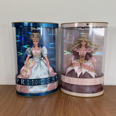 LOT 54B: 1997 Disney Store Princess Dolls NRFB - Aurora & Cinderella