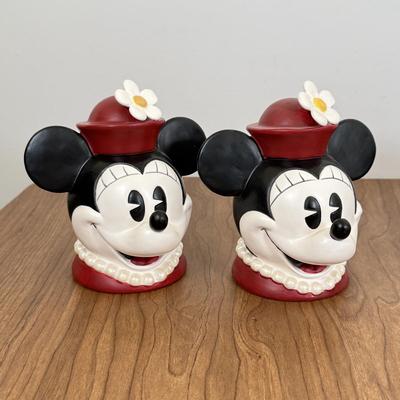 LOT 55B: Disney Music Boxes - Vintage Mickey on Film Reels w/ Top Hat, 2 Enesco Minnie "Let Me Call You Sweetheart" &...