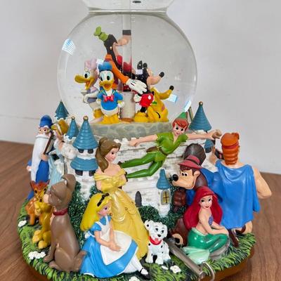 LOT 61B: Disney Parks "A Dream is a Wish Your Heart Makes" Lighted Musical Character Double Snowglobe