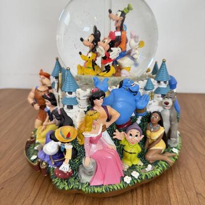 LOT 61B: Disney Parks "A Dream is a Wish Your Heart Makes" Lighted Musical Character Double Snowglobe
