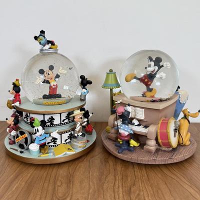 LOT 64B: Disney Parks Musical Snowglobes - "Mickey Mouse Club March" & "Minnie's Yoo Hoo"