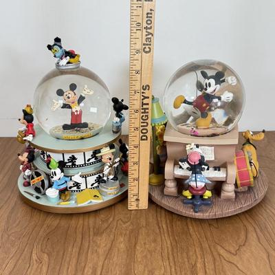 LOT 64B: Disney Parks Musical Snowglobes - "Mickey Mouse Club March" & "Minnie's Yoo Hoo"
