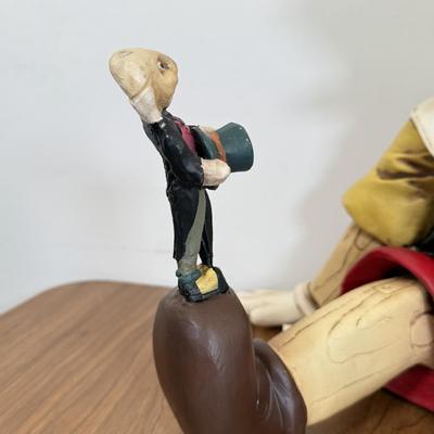 LOT 65B: 15” 1998 Disney Pinocchio w/ Jiminy Cricket Fiberglass Statue