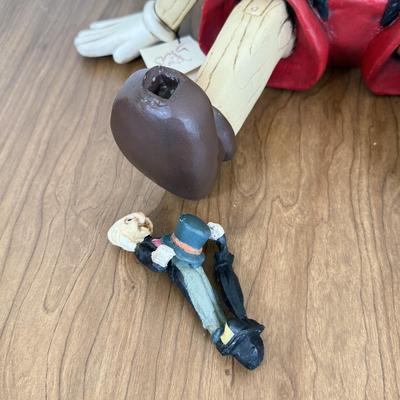 LOT 65B: 15” 1998 Disney Pinocchio w/ Jiminy Cricket Fiberglass Statue