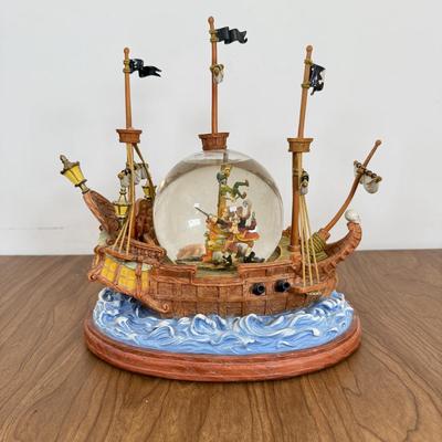 LOT 66B: Disney's Peter Pan Captain Hook's Pirate Ship Musical "You Can Fly" Snowglobe