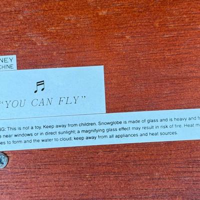 LOT 66B: Disney's Peter Pan Captain Hook's Pirate Ship Musical "You Can Fly" Snowglobe