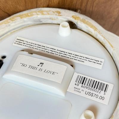 LOT 67B: Disney Cinderella & Prince Charming Musical Snowglobes - "So This is Love"