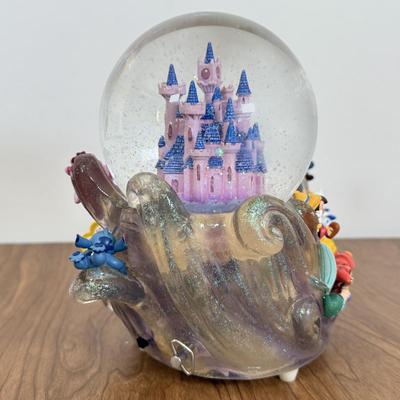 LOT 68B: Disney Store "Zip-A-Dee-Doo-Dah" Lighted Snowglobe & Glittery 2001 Cinderella's Castle Hallmark Ornament
