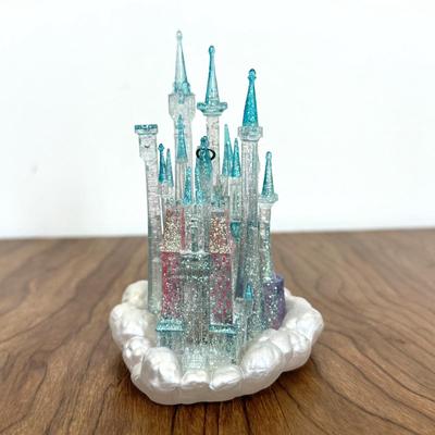 LOT 68B: Disney Store "Zip-A-Dee-Doo-Dah" Lighted Snowglobe & Glittery 2001 Cinderella's Castle Hallmark Ornament