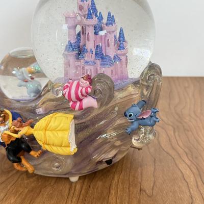 LOT 68B: Disney Store "Zip-A-Dee-Doo-Dah" Lighted Snowglobe & Glittery 2001 Cinderella's Castle Hallmark Ornament